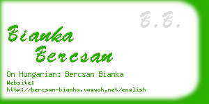bianka bercsan business card